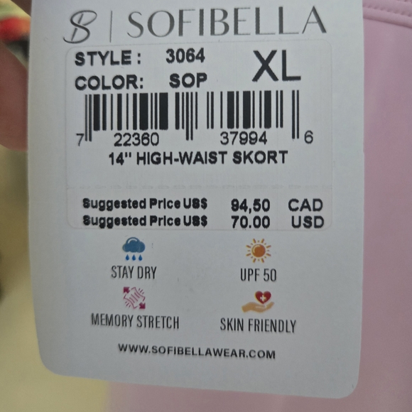 NWT Sofibella High Waist Tennis Skirt In Size XL - Picture 8 of 12